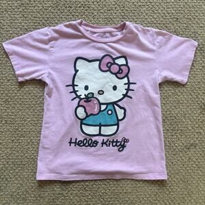 y2k pink hello kitty baby tee size small